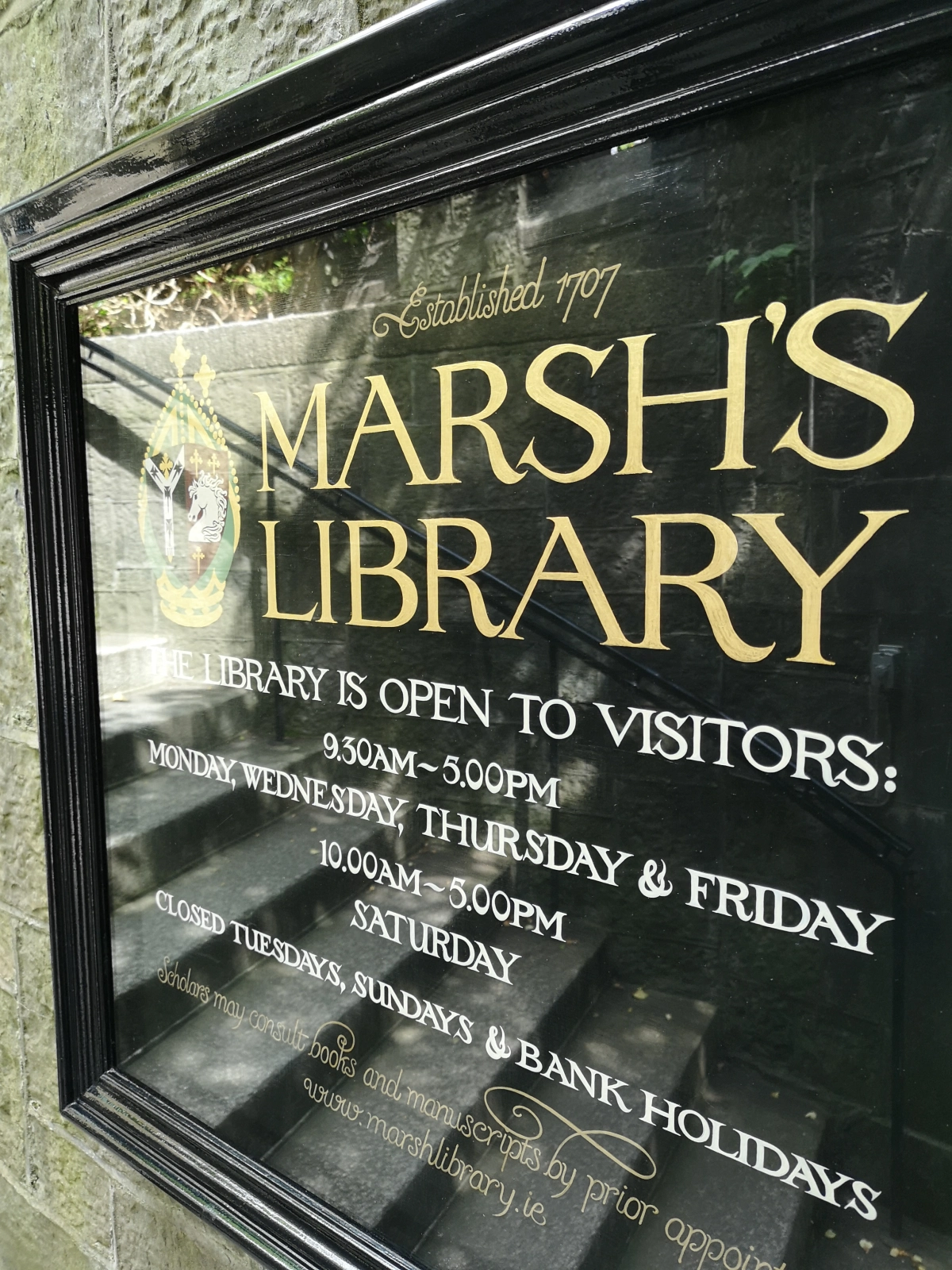 marsh library sign