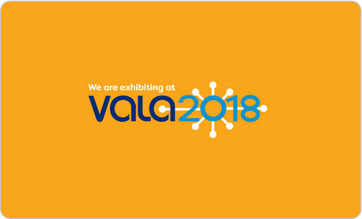 Official VALA2018 'we are an exhibitor' button