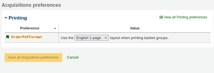 he OrderPdfFormat system preference with the ‘English 1-page’ option selected